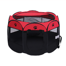 八角寵物帳篷, 紅色, 1個