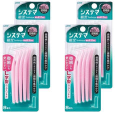 LION 獅王 Systema 細潔 深潔牙間刷 SSS 超極細 L字型, 8支, 4組