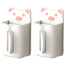 小麥購物 動物壁掛面紙盒, 白粉熊, 2個