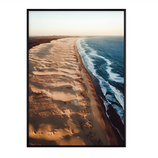 踏浪 海灘風景裝飾畫, 黑色