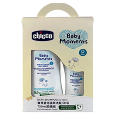 Chicco 寶貝嬰兒植萃洗髮沐浴露超值組 750ml+200ml 92%天然成分來源, 1組