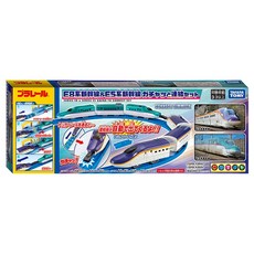 TAKARA TOMY PLARAIL 鐵道王國 E8系 E5系 新幹線連接套裝 雙入組 908333, 淺藍色/紫色, 1盒
