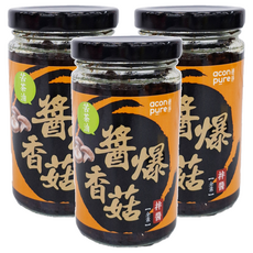 連淨 苦茶油醬爆香菇拌醬, 全素, 210g, 3罐