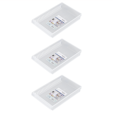 inomata 冰箱收納托盤 PP材質 19.7x29.7x5Hcm 日本製, 扁寬型, 3個