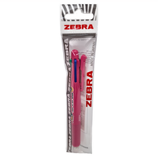 ZEBRA 斑馬牌 四色五合一多功能原子筆 附精美筆盒, 粉紅色, 1組
