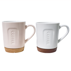 JUST HOME 木青木底陶瓷馬克杯2入組, 顏色隨機, 1組