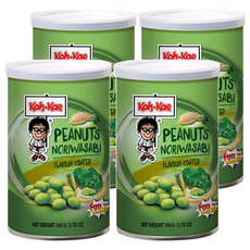 Koh-Kae 大哥 山葵味花生豆 小罐, 海苔山葵口味塗層花生, 105g, 4罐