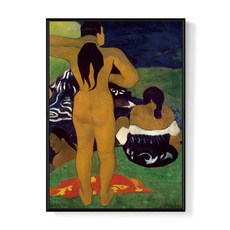 菠蘿選畫所 保羅・高更 塔希提婦女沐浴II AVAR5751B, 黑色