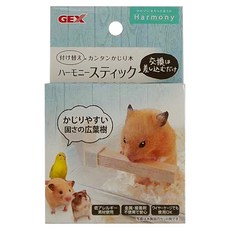 GEX 愛鼠掛式啃棒 也是小鳥站架, 易啃咬廣葉樹材質, GEX-65367, 1盒