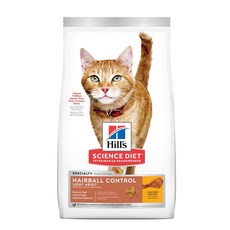 Hill's 希爾思 成貓毛球控制乾糧 雞肉特調, 低卡雞肉, 3.17kg, 1袋