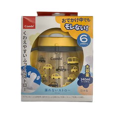 Combi 康貝 LakuMug 樂可杯第三階段吸管杯 6個月以上適用, 活力車車, 340ml, 1個