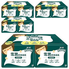 Kleenex 舒潔 雪潤舒鼻面紙 袖珍包 過敏鼻適用 7抽, 20包, 4袋