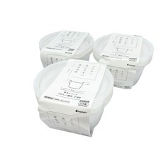 INOMATA 1832 圓型保鮮盒白 270ml - 冰箱收納, 3個, 1組