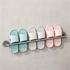 壁掛式鞋架70cm,低調灰,免打孔安裝,多場景適用,居家收納好幫手, 1個