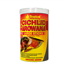 Tropical 高蛋白龍魚成長飼料 1~1.5CM大顆粒 上浮型, 1L, 1罐