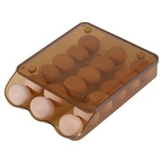 可疊加自動滾落雞蛋盒, 1個, 咖啡色