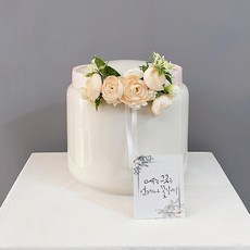 Lovely Farm 毛茛混合人造花骨灰罈花圈卡片, 1套, 桃色