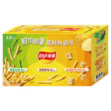 Lay's 樂事 鮮切脆薯嘗鮮熱銷組, 1盒, 216g