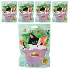 Catfeet 呼嚕最愛 薄荷化毛潔牙餡餅, 牛肉, 60g, 5包