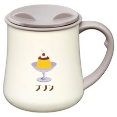 FREIZ 和平 Retro 2way 馬克杯 RH-1714 330ml 布丁款 雙層保溫保冷 可愛造型, 1個