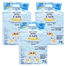 DORO CAT 豆乳貓 活性碳與小蘇打雙重除臭顆粒極細豆腐貓砂 天然豆腐黃豆製成 快速結團 超輕量設計 好鏟易清理, 無香, 7L, 3包