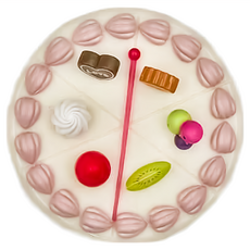 TORUNE 蛋糕型吐司壓模 附水果叉, 混色, 1組