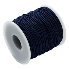 Madakkumi 彩色彈力繩卷 1.2mm 泳鏡繩 手工彈力繩 大容量50公尺 海軍藍, 1個