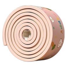 Couselect 軟彈直角兒童防撞條 NBR泡棉保護條/桌角墊, 小兔蘿蔔 粉色, 1捲