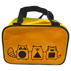 萌寶三兄弟 輕便餐袋 - 黃色 尼龍布, 1個