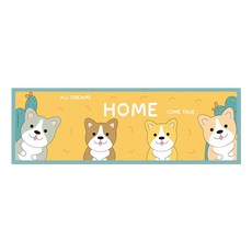 卡通廚房地墊 聚酯纖維, 40 x 120cm, 等你回來, 1個