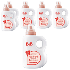 B&B 嬰兒衣物柔軟精 茉莉玫瑰, 1.5L, 6瓶