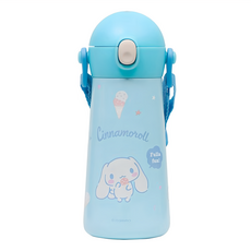 LiLFANT The Bottle 彈蓋式不鏽鋼水壺 附背帶 大耳狗 460ml, 1個