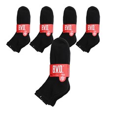 B.V.D. 男款 1/2氣墊襪 加厚款 Set 5雙 - B500, 顏色隨機, 25~28cm