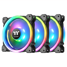 thermaltake 曜越 Riing Trio 14 RGB 水冷排風扇 3入組, 黑色, 高效散熱, 絢麗RGB燈效, 1組