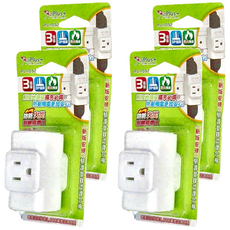iPlus 保護傘 3座便利小壁插 3孔, PU-1032, 4個, 64.8mm