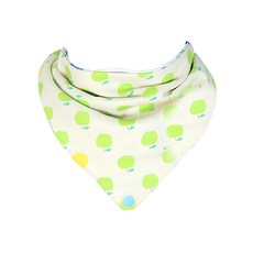 YODA 優的寶貝 和風透氣六層紗扣扣兜 日本進口布料 台灣製造 100%純棉紗布 保暖透氣輕盈柔軟 正反面雙花色設計, 青蘋果樂園 白色, 1個