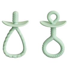 Itzy Ritzy 副食啟蒙沾食固齒器 2個 森林綠, 固齒器 2個, 1組