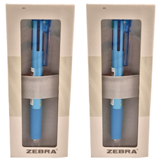 ZEBRA 斑馬牌 0.5多功能真順筆 B4SAS11, 淺藍色, 2支