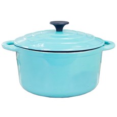 cook power 鍋寶 琺瑯鑄鐵鍋 電磁爐適用 24cm 蒂芬妮藍, 24cm diameter, 1個