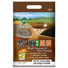 薌園黑芝麻糙米燕麥 多榖多健康、營養好滋味 富含膳食纖維並去除糖份, 28g, 10包, 1袋