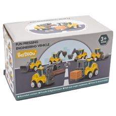 OhBabyLaugh 按壓滑行車 壓路車, 可活動式關節 防滑橡膠輪胎, 1個