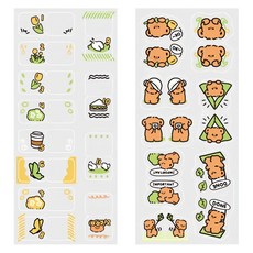 CARD LOVER 信的戀人 迷你劇場系列 PET索引貼紙 82842 假日野餐, 2張, 3組