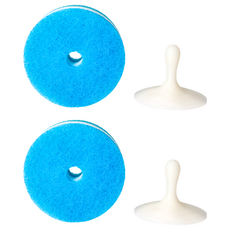 marna 便利附吸盤海綿 - 藍色 三層菜瓜布, 2個, 1入