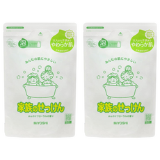 MIYOSHI 玉之肌 家族石鹼 沐浴慕斯 補充包 550ml, 大人小孩皆可用, 天然原料成分, 芙蘿拉花香, 2包