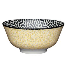 KitchenCraft 陶製餐碗 直徑15.5cm, 細點黃, 1個