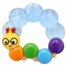 baby einstein 毛毛蟲造型軟質固齒器，3個月以上, 單品, 藍色, 1個
