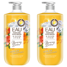EAU 淨耀 香水沐浴乳 沁寧晨露-1000ml, 天然植物成分, 玻尿酸+蘆薈, 深層清潔, 平衡油脂, 水嫩保濕, 1L, 2件