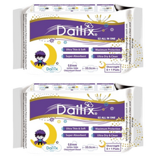 Dailix 衛生棉，超薄0.08cm，茶多酚芯片，雙層防漏設計，快速吸收鎖水，長效透氣, 夜用加長型(33.5cm), 7片, 2包