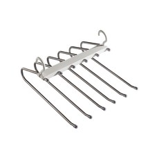 Sunday Life 多功能防滑不鏽鋼6層折疊收納褲架 CY-11202, 白色, 1個