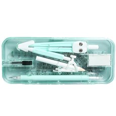 COKAI 科加 Euroangel 製圖用圓規尺9件組 附鉛筆盒 綠色, 1套